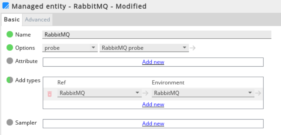 RabbitMQ managed entity