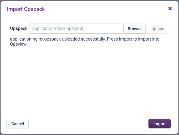Import Opspack option