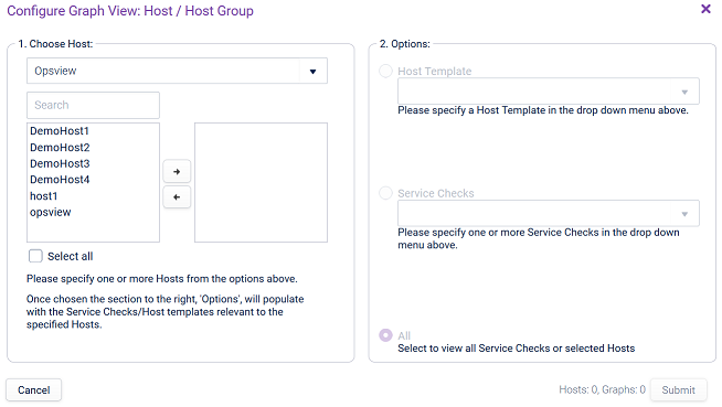 Configure Host / Host Group view
