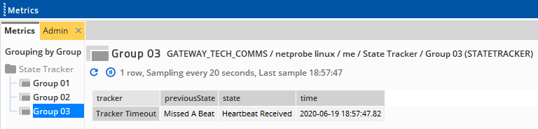 Heartbeat received dataview
