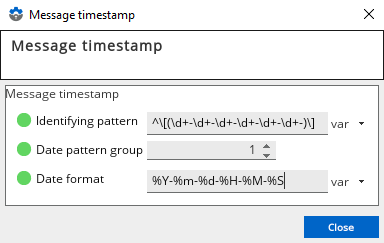Message timestamp