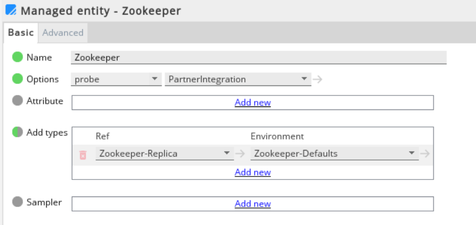 Zookeeper Managed entities