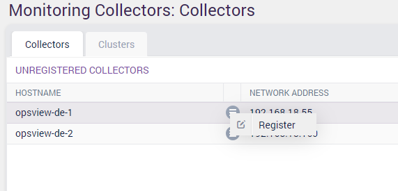 Monitoring Collectors register