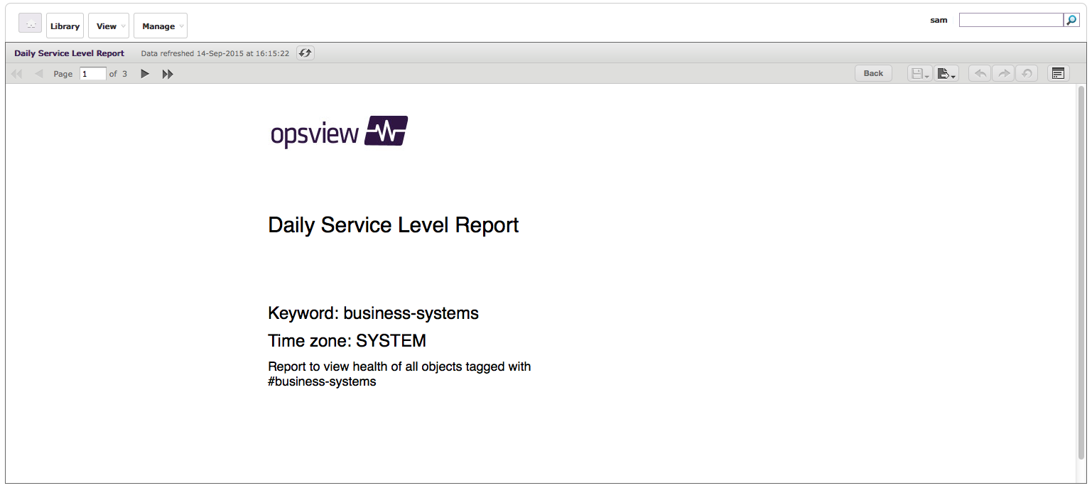 Daily Service Level Report