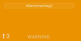 Hashtag warning status