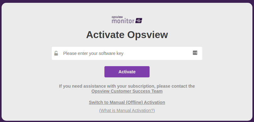 Activate Opsview