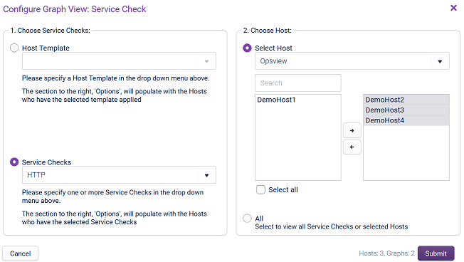 Configure Service Check view