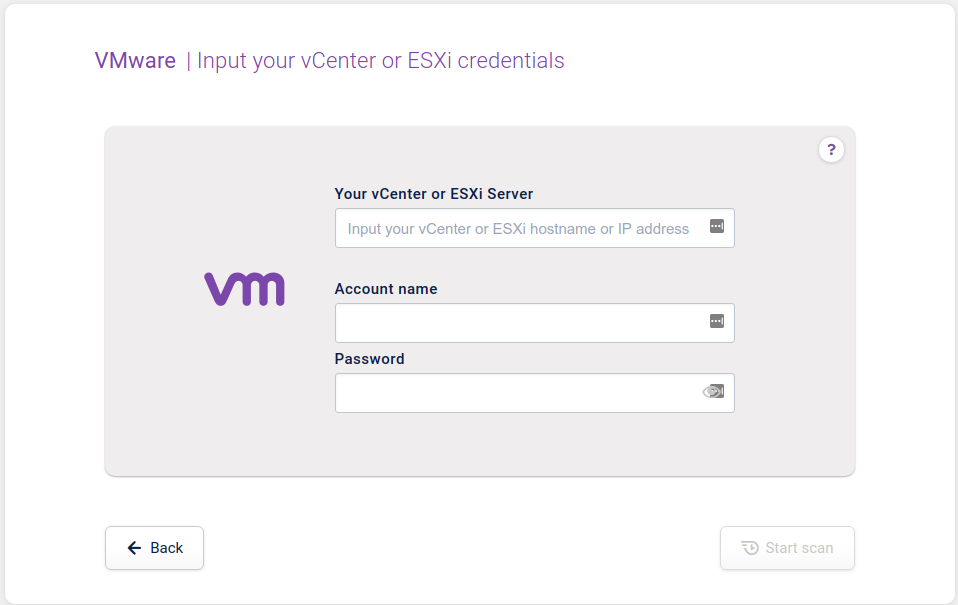 VMware credentials